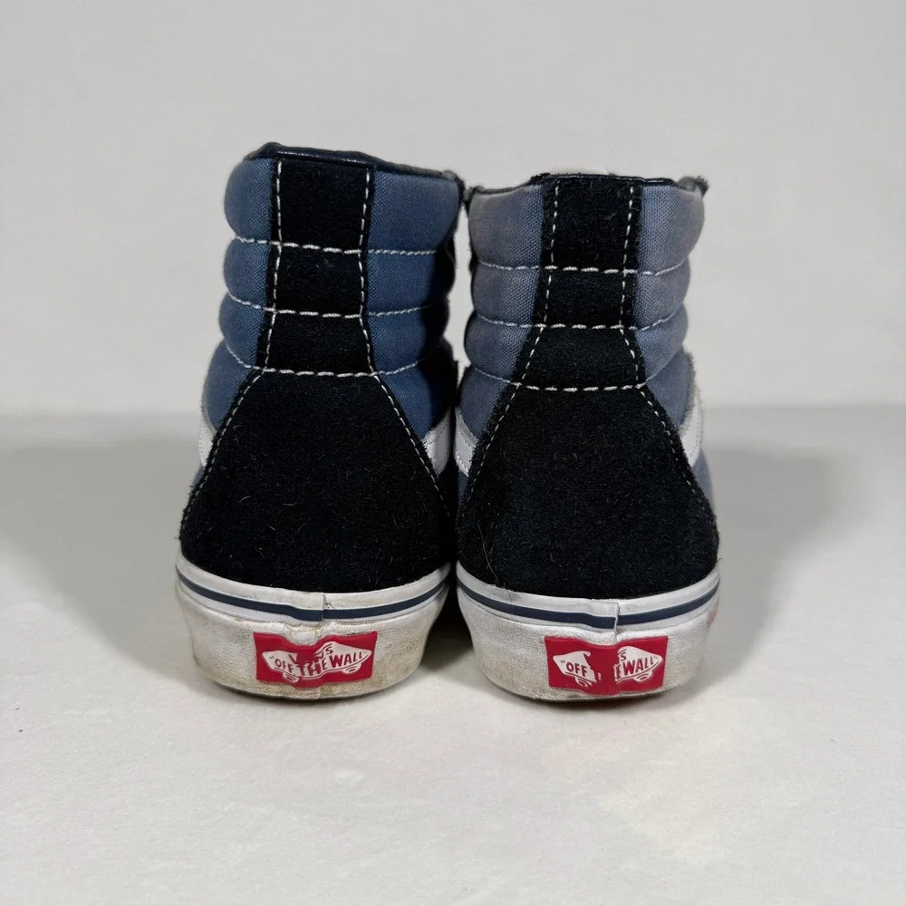 Vans Sk8-Hi High Top Sneakers Blue Black M 7 W 8.5 Skater Indie Streetwear